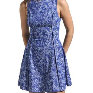 Derek Lam 10 Crosby Cayman High Neck Fit & Flare Dress Size 8 NWT